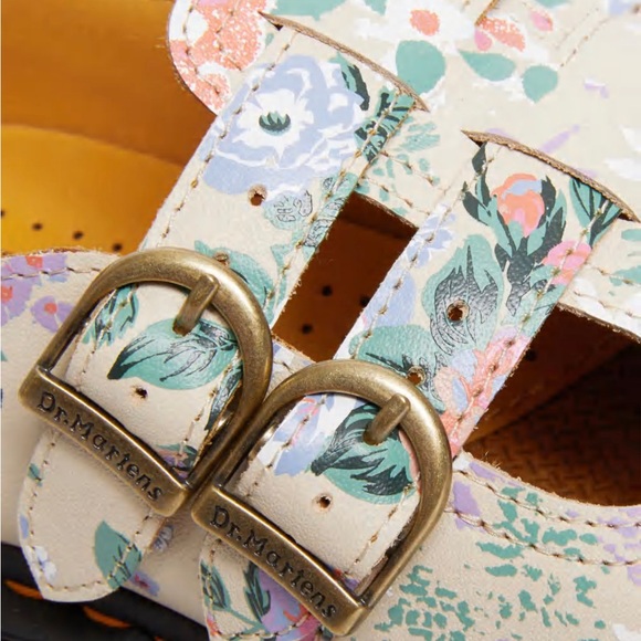 8065 FLORAL MASH UP LEATHER MARY JANE SHOES - Picture 4 of 8